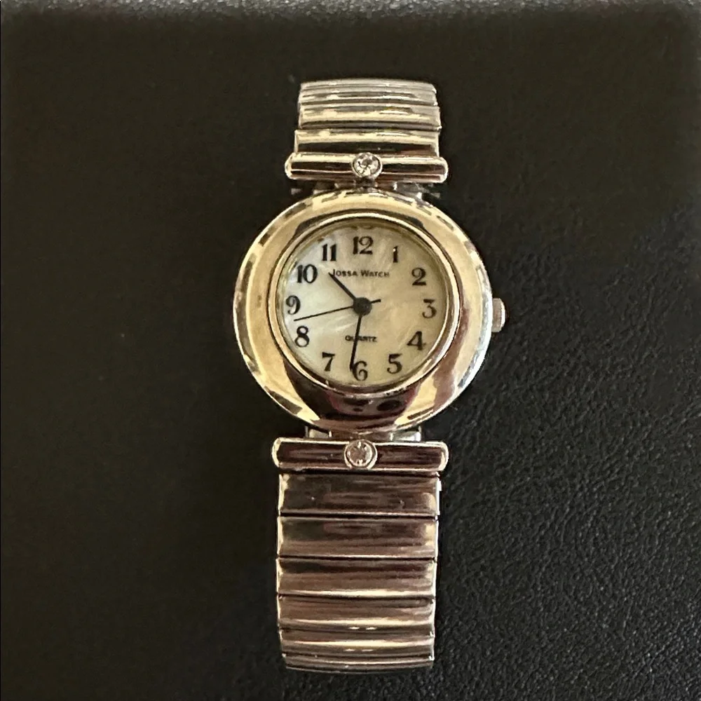 Jossa Watch Quartz Mother Of Pearl Dial Stainless Steel Stretch Band